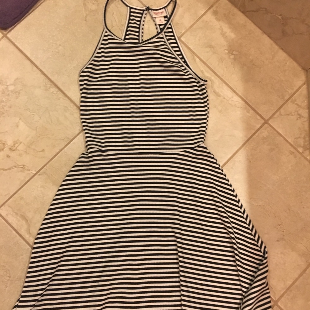 striped skater dress